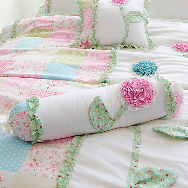 100% Cotton Flower Girl 3d Bedding Set Princes - sleeklinen