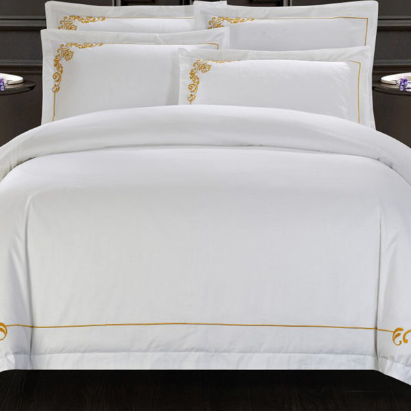 100% Egyptian Cotton Hotel Style Framed Bedding Set - sleeklinen