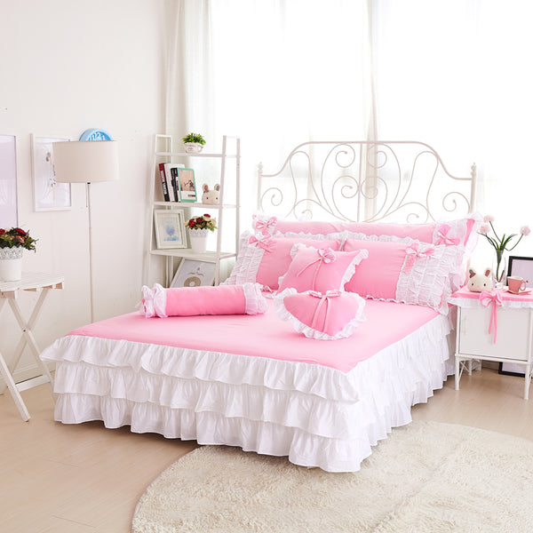 100% Cotton Ruffles Bedding Set - sleeklinen