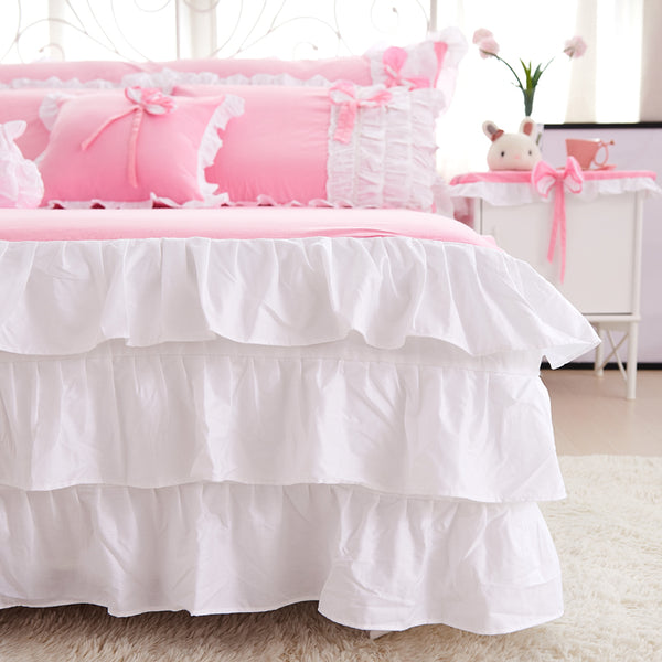 100% Cotton Ruffles Bedding Set - sleeklinen