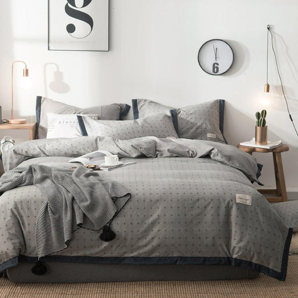 100% Cotton Nordic Pink Bedding Set - sleeklinen