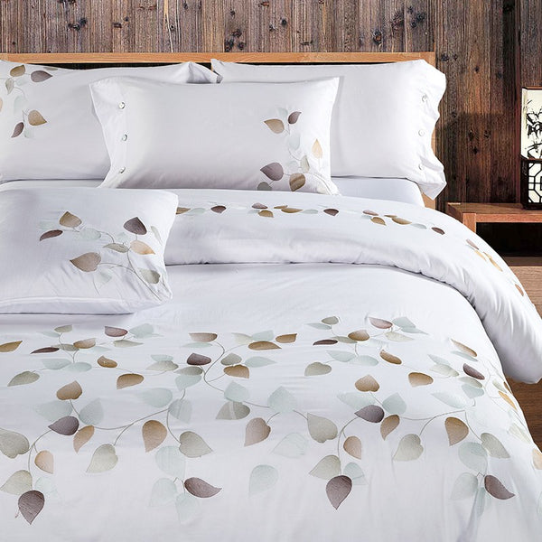 100% Egyptian Cotton Embroidery Bedding Set Noble Palace - sleeklinen