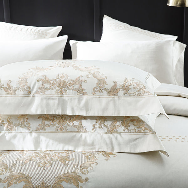 Luxury Royal Bedding Set 100% Egyptian Cotton Silky 4/6pcs - sleeklinen