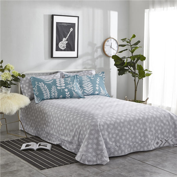 100% Cotton Soft Fresh Floral Print Bedding Set Adults - sleeklinen