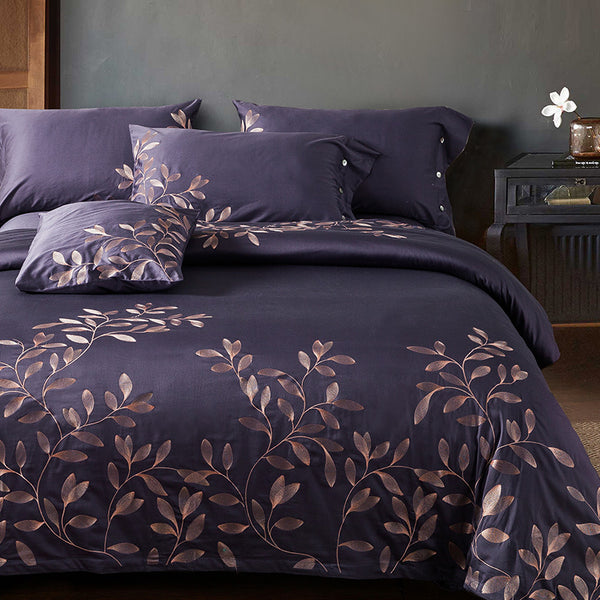 100% Egyptian Cotton Embroidery Bedding Set Noble Palace - sleeklinen