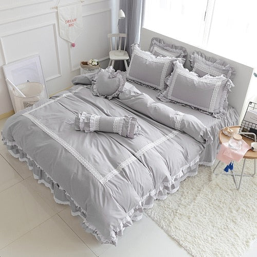 100% Cotton Princes Ruffles Bedding sets For kids - sleeklinen