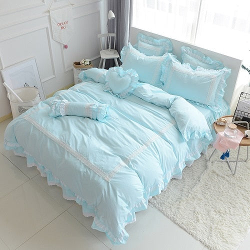 100% Cotton Princes Ruffles Bedding sets For kids - sleeklinen