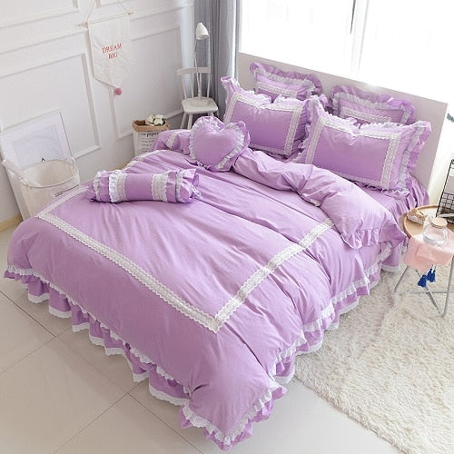 100% Cotton Princes Ruffles Bedding sets For kids - sleeklinen