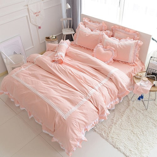 100% Cotton Princes Ruffles Bedding sets For kids - sleeklinen