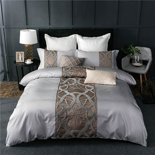 4/7Pcs  Luxury 100% Egyptian Cotton Bedding Set - sleeklinen