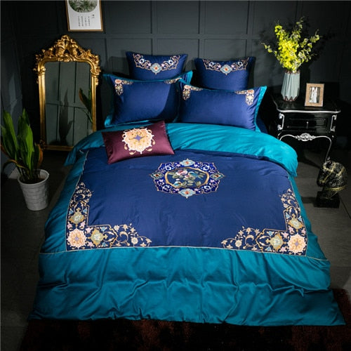 4/7Pcs  Luxury 100% Egyptian Cotton Bedding Set - sleeklinen