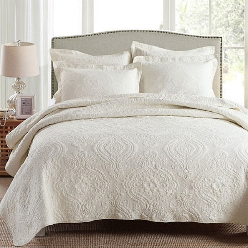 Solid Soft Cotton 3Pcs Bedding set - sleeklinen