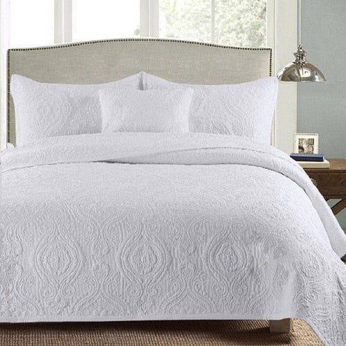 Solid Soft Cotton 3Pcs Bedding set - sleeklinen