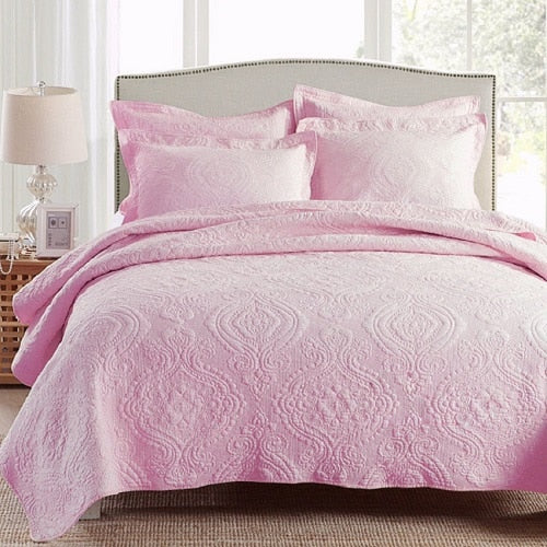 Solid Soft Cotton 3Pcs Bedding set - sleeklinen