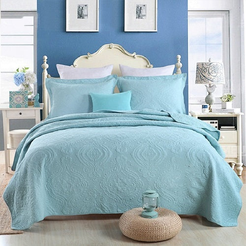 Solid Soft Cotton 3Pcs Bedding set - sleeklinen