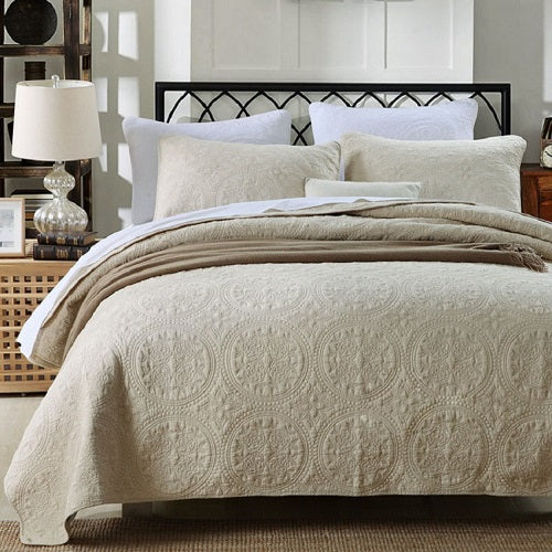 Solid Soft Cotton 3Pcs Bedding set - sleeklinen