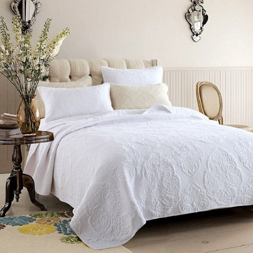 Solid Soft Cotton 3Pcs Bedding set - sleeklinen