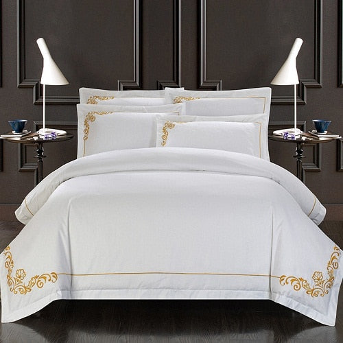 100% Egyptian Cotton Hotel Style Framed Bedding Set - sleeklinen