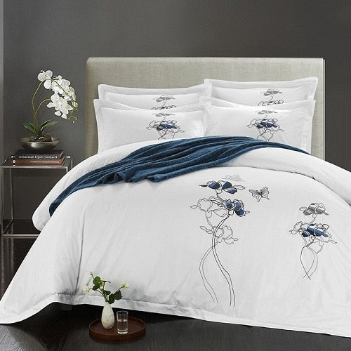 100% Egyptian Cotton Hotel Style Framed Bedding Set - sleeklinen