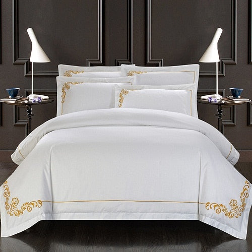 100% Egyptian Cotton Hotel Style Framed Bedding Set - sleeklinen