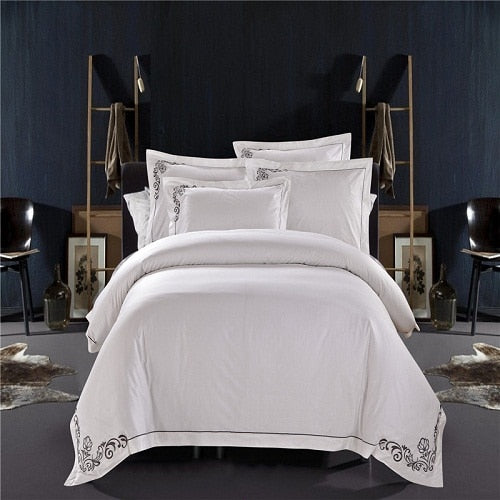100% Egyptian Cotton Hotel Style Framed Bedding Set - sleeklinen