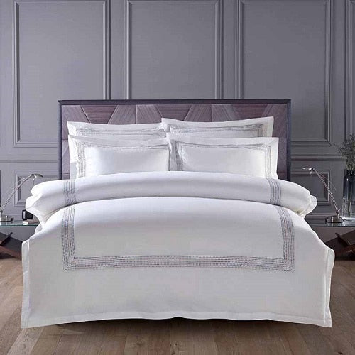 100% Egyptian Cotton Hotel Style Framed Bedding Set - sleeklinen