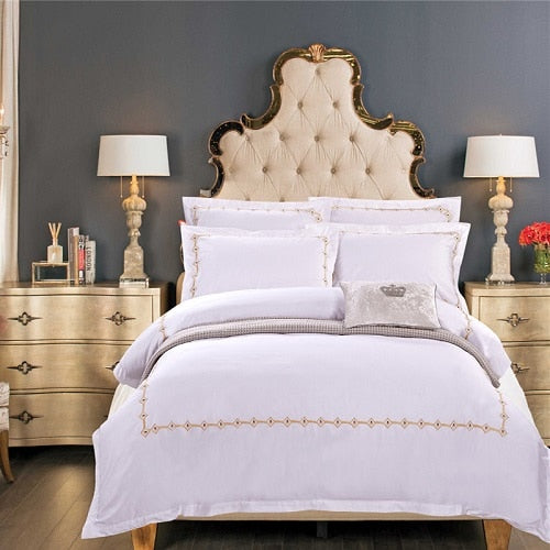100% Egyptian Cotton Hotel Style Framed Bedding Set - sleeklinen