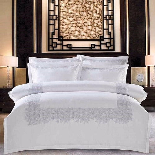 100% Egyptian Cotton Hotel Style Framed Bedding Set - sleeklinen