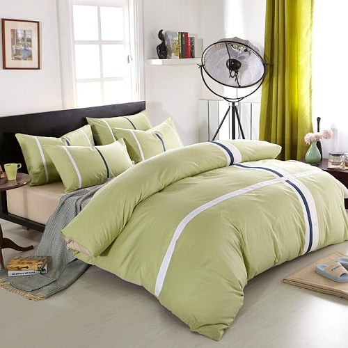 100% Cotton Home textiles stripe bedding sets - sleeklinen