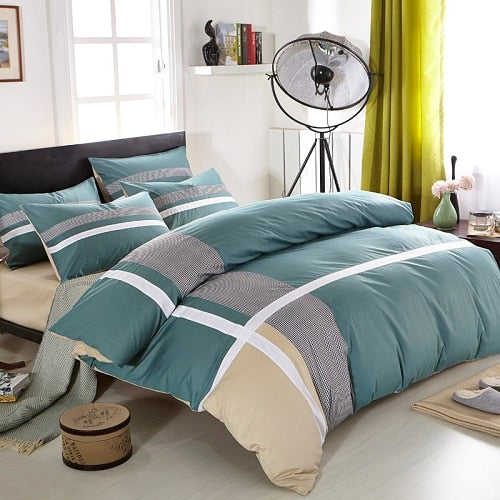 100% Cotton Home textiles stripe bedding sets - sleeklinen