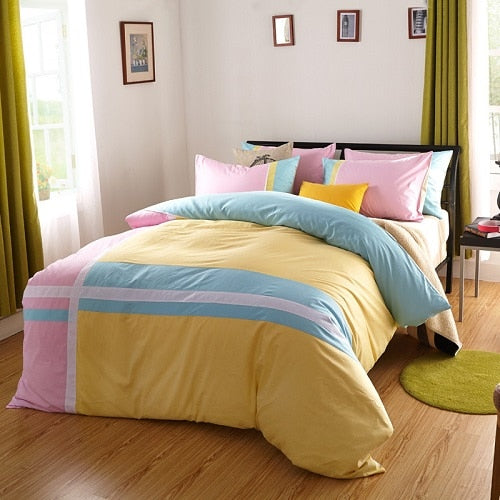 100% Cotton Home textiles stripe bedding sets - sleeklinen