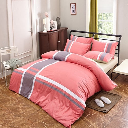 100% Cotton Home textiles stripe bedding sets - sleeklinen
