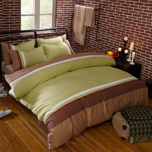 100% Cotton Home textiles stripe bedding sets - sleeklinen
