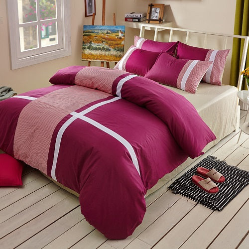 100% Cotton Home textiles stripe bedding sets - sleeklinen