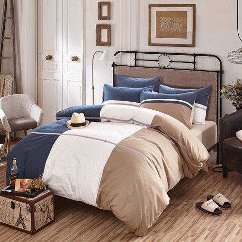 100% Cotton Home textiles stripe bedding sets - sleeklinen