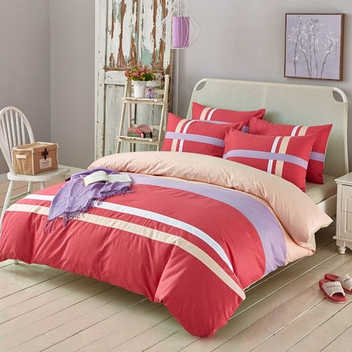 100% Cotton Home textiles stripe bedding sets - sleeklinen