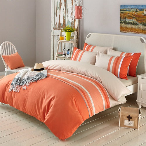 100% Cotton Home textiles stripe bedding sets - sleeklinen