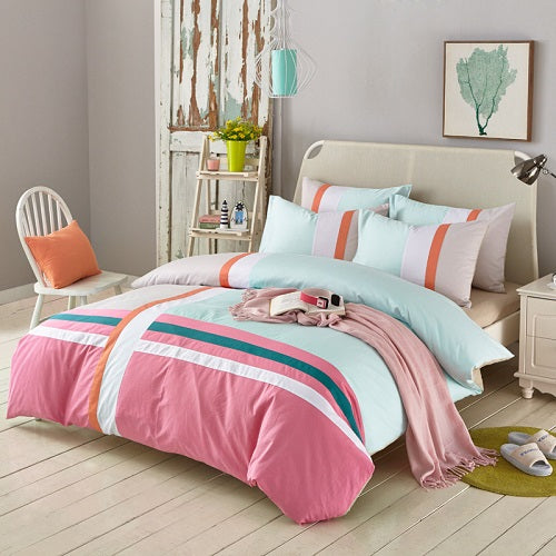 100% Cotton Home textiles stripe bedding sets - sleeklinen