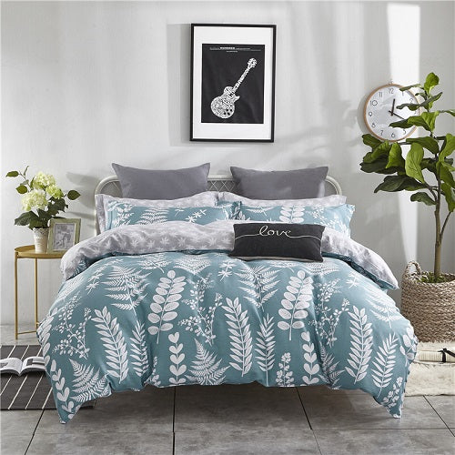 100% Cotton Soft Fresh Floral Print Bedding Set Adults/ Kids - sleeklinen