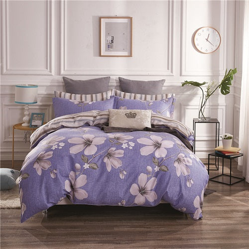 100% Cotton Soft Fresh Floral Print Bedding Set Adults - sleeklinen