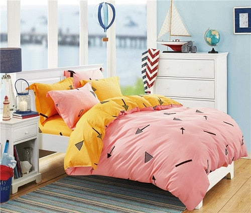 100% Cotton Soft Fresh Floral Print Bedding Set Adults/ Kids - sleeklinen