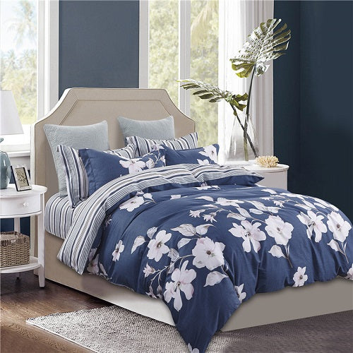 100% Cotton Soft Fresh Floral Print Bedding Set Adults - sleeklinen