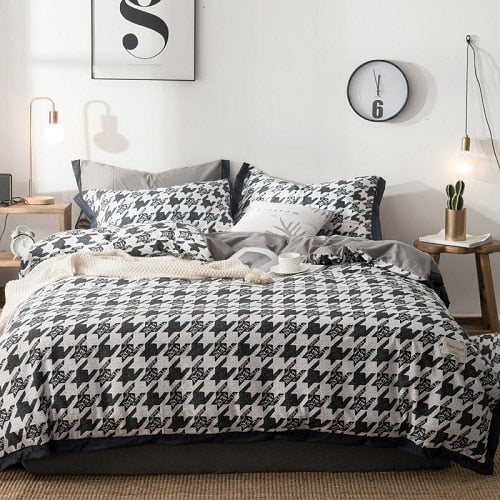 100% Cotton Nordic Pink Bedding Set - sleeklinen